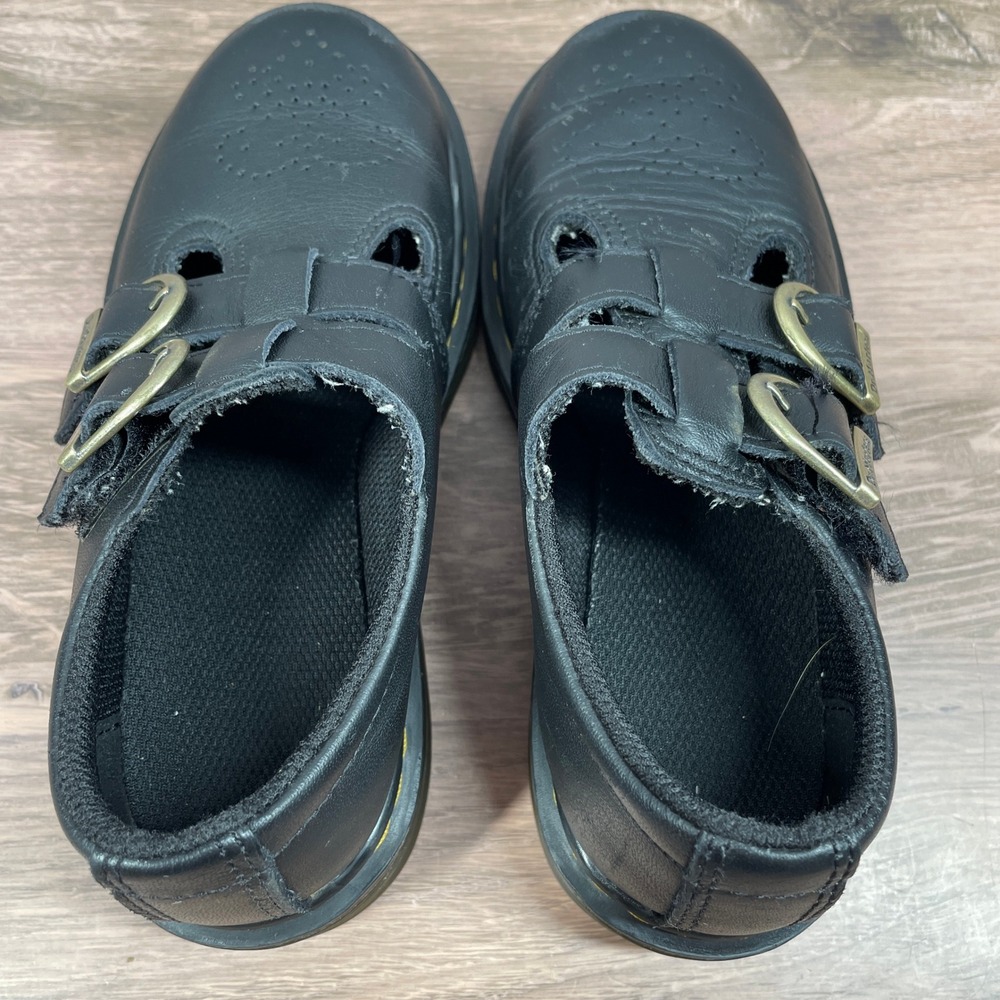 Dr. Martens 8065 J Mary Jane Kids‎ Black Leather Double Strap Shoes Size 13 US - Picture 5 of 14